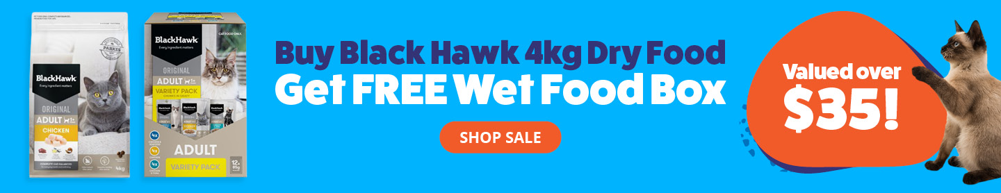 Buy Black Hawk 4kg Dry Food Get FREE Wet Food Box