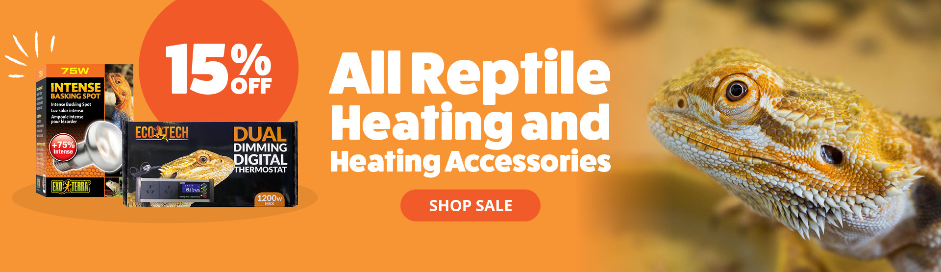 Reptile Heating & Heating Accessories 15% Off