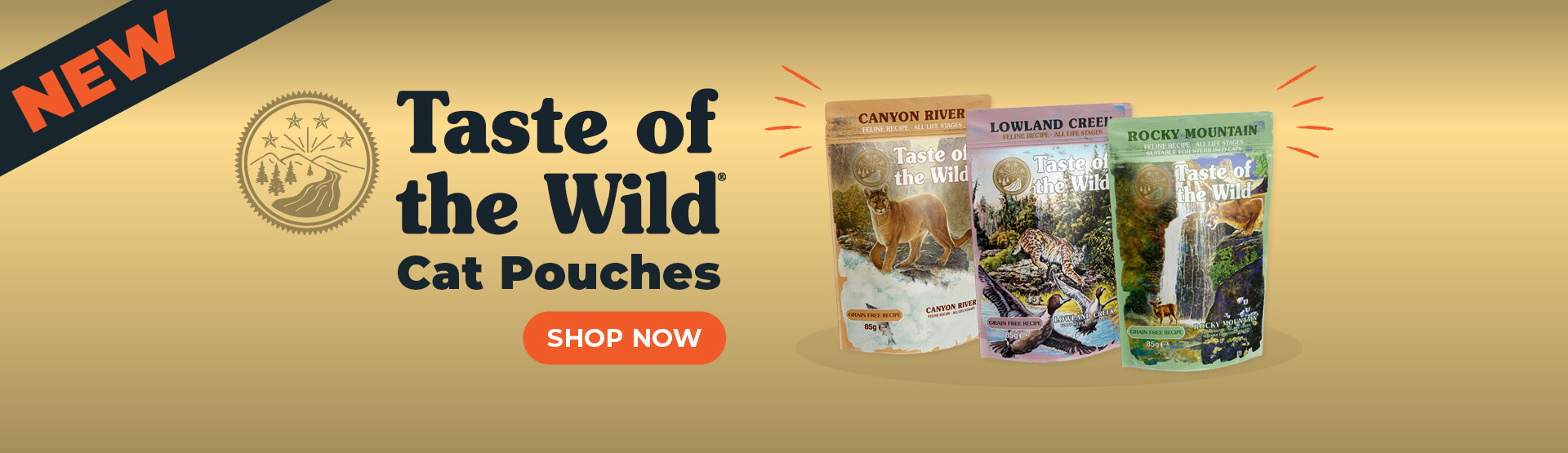 NEW Range Taste of the Wild Cat Pouches