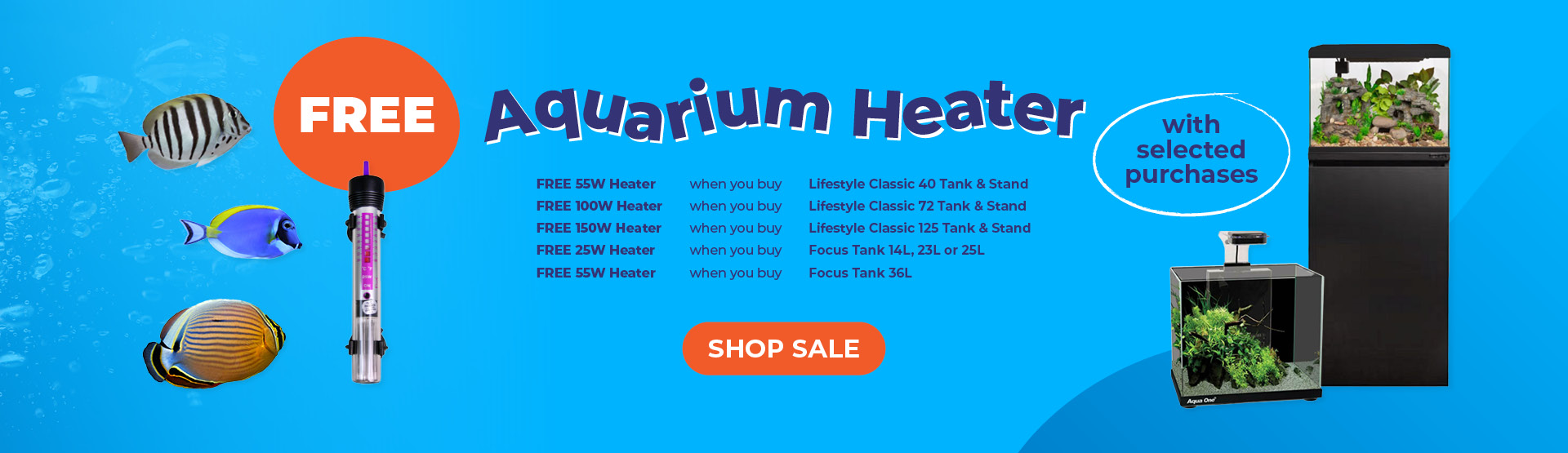 FREE Aquarium heater with selected purchases