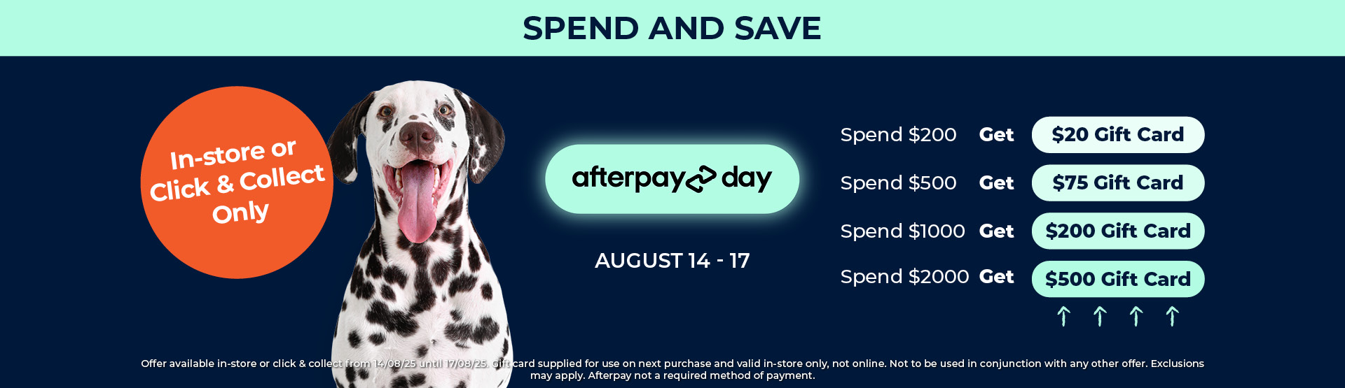 Spend & Save this Afterpay Day