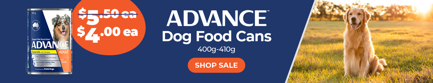 Advance Dog Cans 400g-410g $4.00ea was $5.50ea