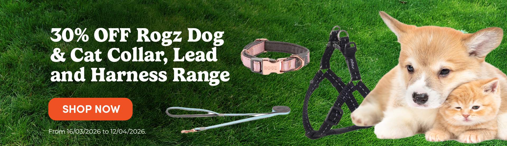 30% Off Rogz Cat Collar, Lead and Harness