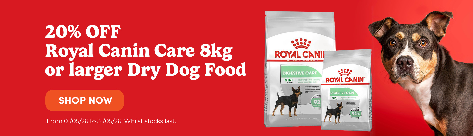 20 percent off Royal Canin Care 8kg Dry Dog Food