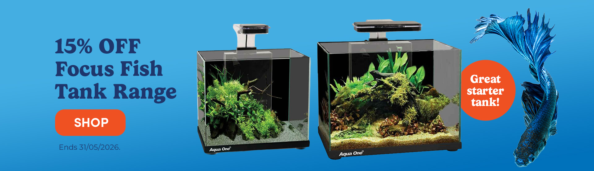15% Off Focus Fish Tank Range