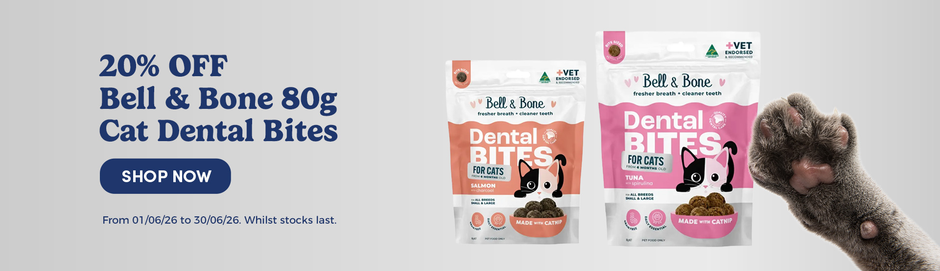 20% Off Bell & Bone Cat Dental Bites