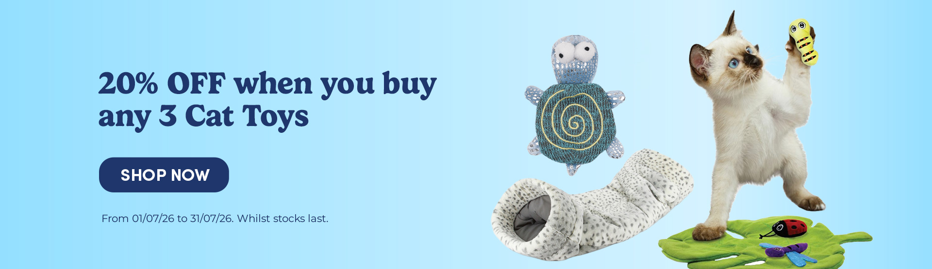 20% Off when you buy 3 Cat Toys