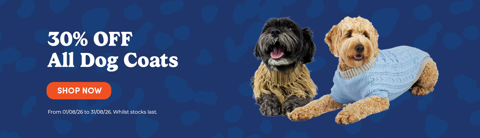 30% Off All Dog Coats
