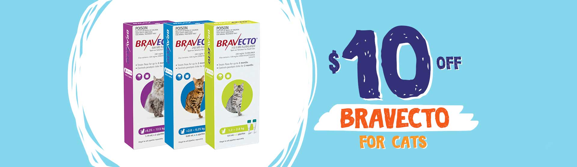 $10 off Bravecto for Cats