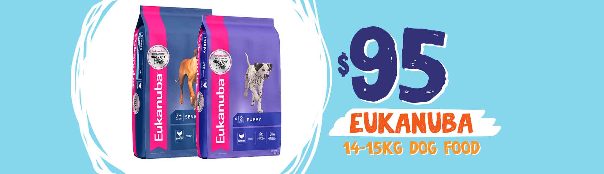 $95 Eukanuba 14-15kg Dry Dog Food