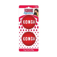 KONG Signature Ball Dog Toys Medium (2 Pack)