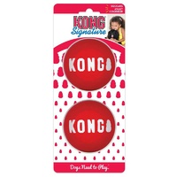 KONG Signature Ball Dog Toys Large (2 Pack)