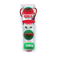 Kong Holiday Assorted Balls Dog Toy 4 Pack Large