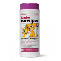 Petkin Ear Wipes Jumbo 80 pack
