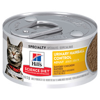 Hill's Urinary Hairball Control Adult Chicken Cat Food 82g