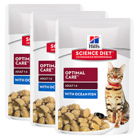 Hill's Adult Cat Ocean Fish Wet Food Pouches 3x85g