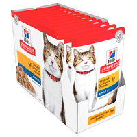 Hill's Adult 7+ Senior Cat Chicken Pouches 12x85g