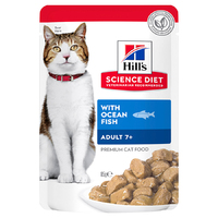 Hill's Adult 7+ Senior Cat Ocean Fish Pouch 85g