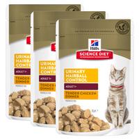 Hill's Adult Cat Urinary Hairball Control Pouches 3x85g
