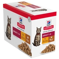 Hill's Science Diet Adult Poulty Selection Variety Pack Pouch Cat Food 12x85g