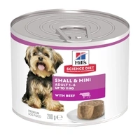 Hill's Science Diet Adult Small & Mini Mousse with Beef Canned Dog Food 200g
