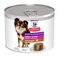 Hill's Science Diet Sensitive Stomach & Skin Small & Mini with Turkey Canned Dog Food 200g