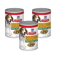 Hill's Puppy Savory Stew Chicken & Veg Dog Food 3x363g