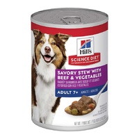 Hill's Adult 7+ Savory Stew Beef & Vegetable Dog Food 363g