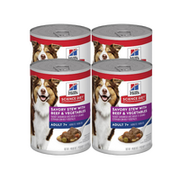 Hills Dog Can Savoury Stew Beef & Vegetables Senior 363g (4pcs)