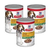 Hills Dog Can Chicken & Barley Puppy 370g (3x Cans)