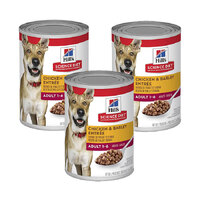 Hill's Science Diet Chicken & Barley Dog Food Can 3x370g