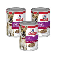 Hill's Science Diet Beef & Barley Dog Food Can 3x370g