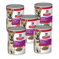 Hill's Science Diet Beef & Barley Dog Food Can 5x370g