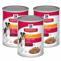 Hills Dog Can Light 370g (3x Cans)