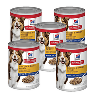 Hill's Science Diey Chicken & Barley Senior Dog Food Can 5x370g