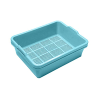 Kitter Litter Tray with Sieve and Scoop Blue