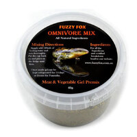 Fuzzy Fox Omnivore Gel Premix Reptile Food 65g