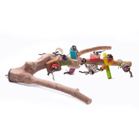 Multi Branch Bird Perch with Toys Large