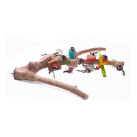 Multi Branch Bird Perch with Toys Medium