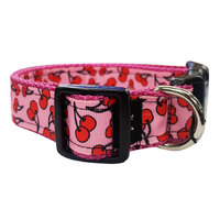 Soapy Moose Collar Hot Pink Cherries Small