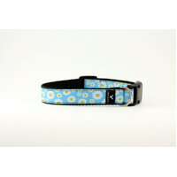 Soapy Moose Blue Daisies Dog Collar Large