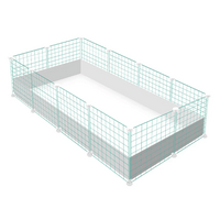 C&C Guinea Pig Cage 2x4 with Lid Kit Black & White