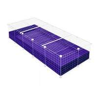 C&C Guinea Pig Cage 2x5 with Lid Kit Purple & White