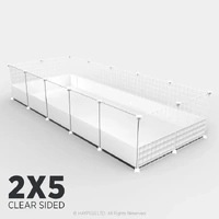 C&C Guinea Pig Cage 2x5 WHITE (Clear Sided)