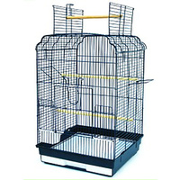 Open Top Large Door Cage 18" Square Black