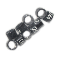 Budgie Size 6 Numbered Split Metal Bird Rings (10 Pack)