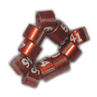 Peach Face & Grass Finch Size 8 Split Metal Bird Rings (10 Pack)