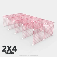 C&C Guinea Pig Cage 2x4 STAND PINK