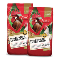 Jenco 16% Coarse Layer Mash 20kg (2x Bags)