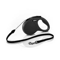 Flexi Retractable Lead Classic Cord Small Black 5m